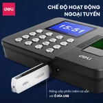 Máy Chấm Công DELI Vân Tay Nhận Diện Gương Mặt Tiếng Việt Màn Hình 2.4" Báo Cáo Excel Bảo Hành 1 Năm — ảnh 8
