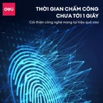 Máy Chấm Công DELI Vân Tay Nhận Diện Gương Mặt Tiếng Việt Màn Hình 2.4" Báo Cáo Excel Bảo Hành 1 Năm — ảnh 4