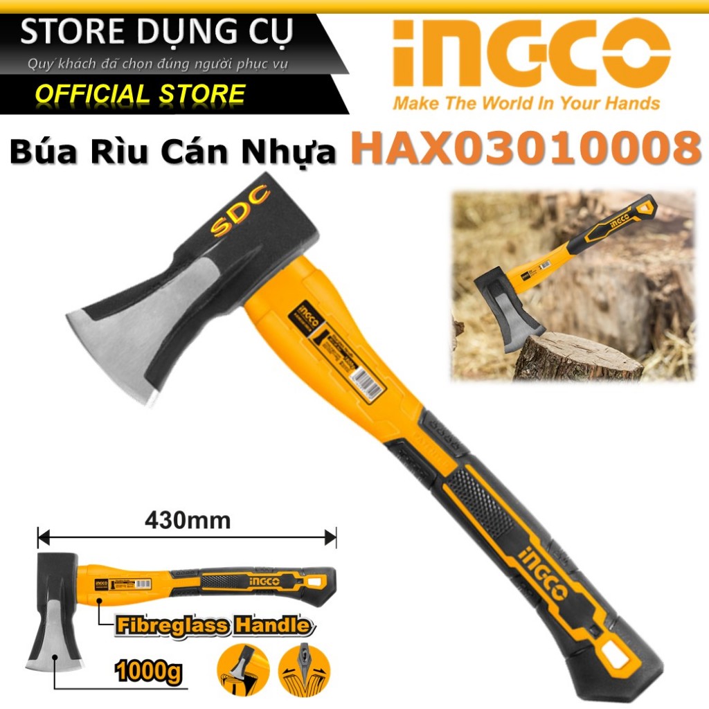 Búa rìu cầm tay INGCO HAX03010008 Búa rìu cứu hộ chuyên dùng cho lính ...