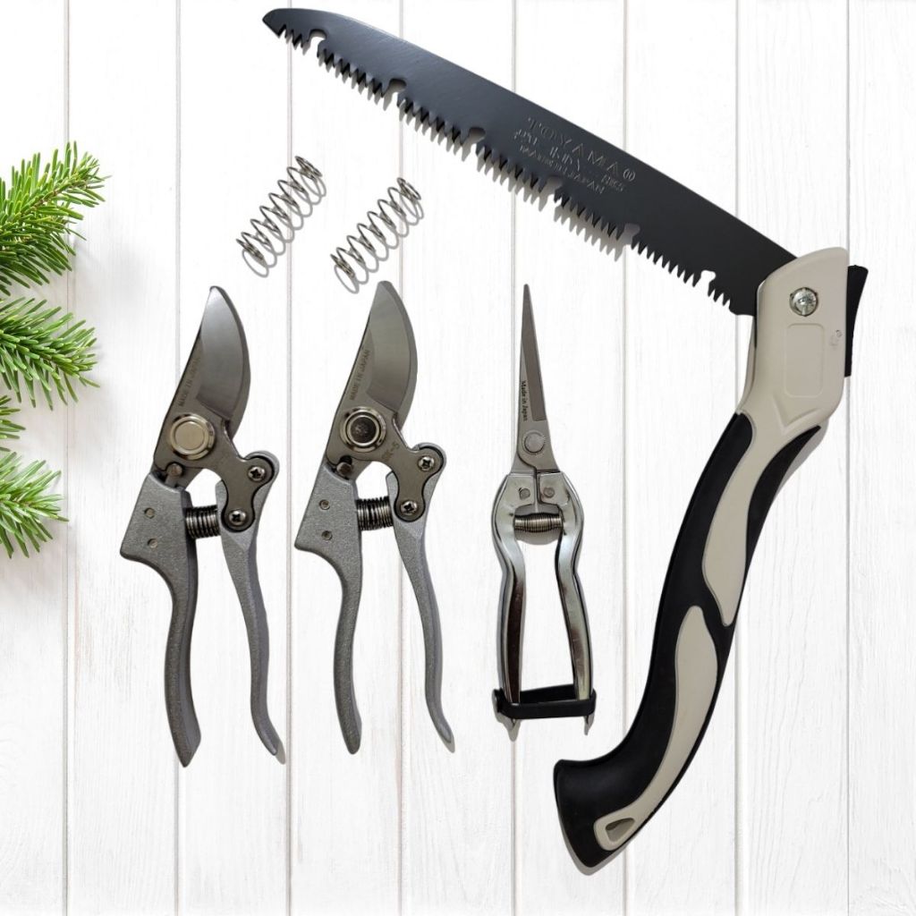 Combo Dụng Cụ Làm Vườn Cây Cảnh Bonsai ( 2 Kéo Cắt Cành SK5 Kéo Tỉa Thép Trắng Và Cưa Gập Cầm Tay) - Dụng Cụ NN GD Smart