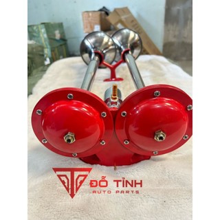 Còi hơi Thái Lan 2 loa đỏ. Kèn hơi xe tải âm thanh khủng.