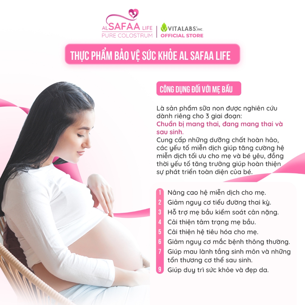 Thực phẩm bảo vệ sức khỏe Sữa non Al Safaa Life hộp 1 viên