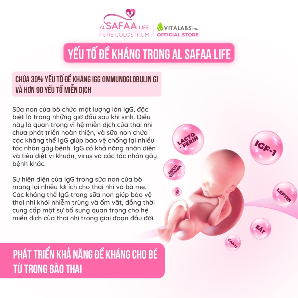 Thực phẩm bảo vệ sức khỏe Sữa non Al Safaa Life hộp 1 viên