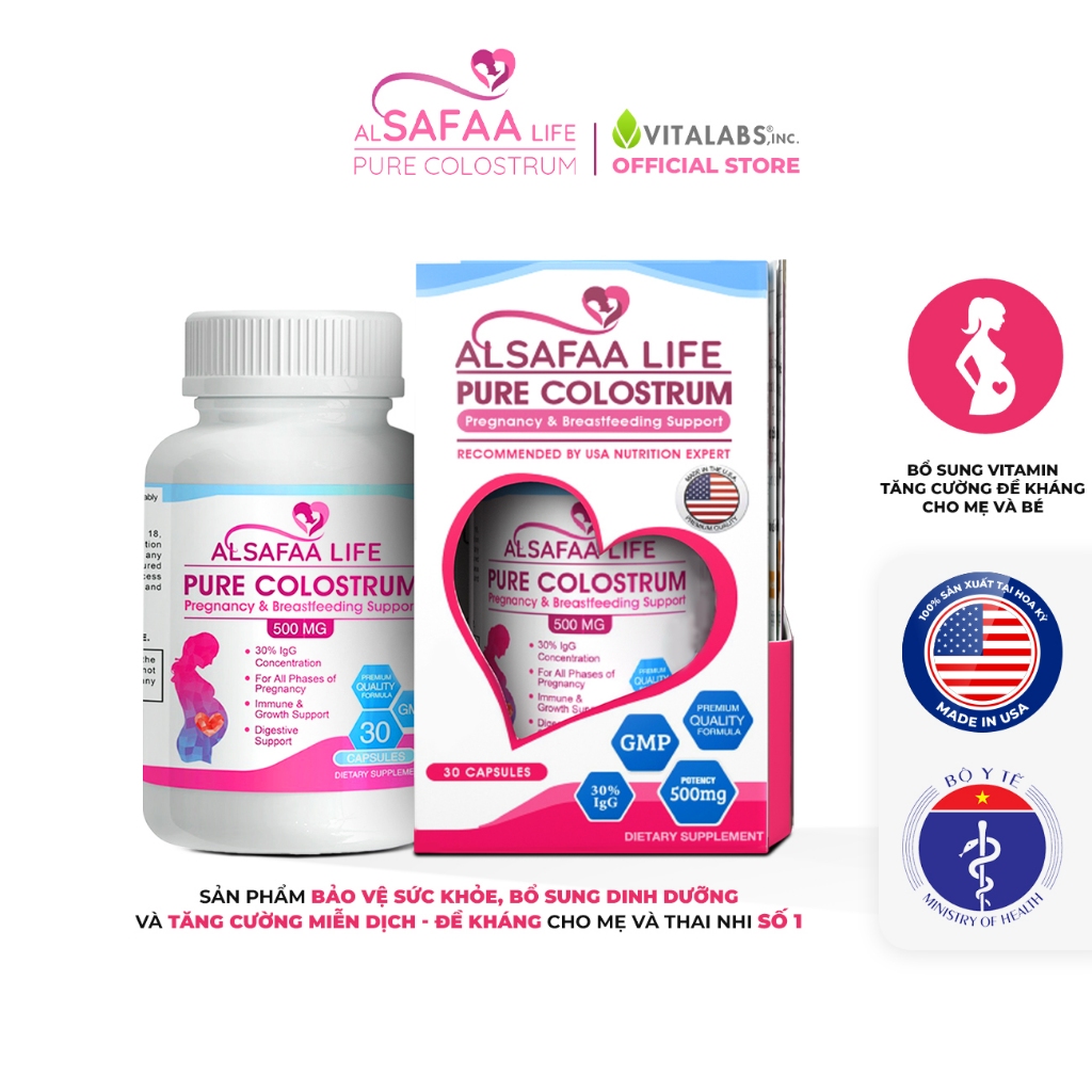 Thực phẩm bảo vệ sức khỏe Sữa non Al Safaa Life hộp 1 viên