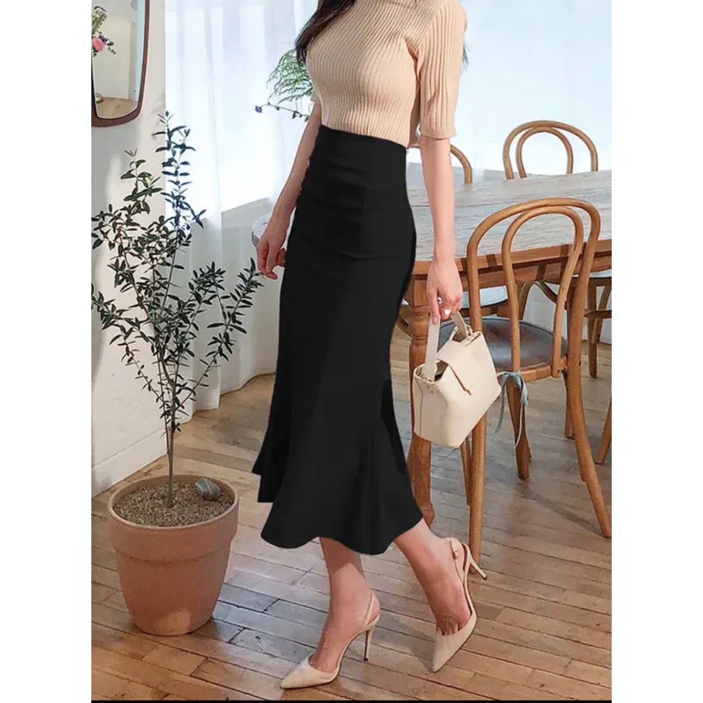 Chân Váy Đuôi Cá Dáng Dài 1 lớp 68cm, Chất Liệu Vitex Cao Cấp_Chân Váy Công Sở_CV21