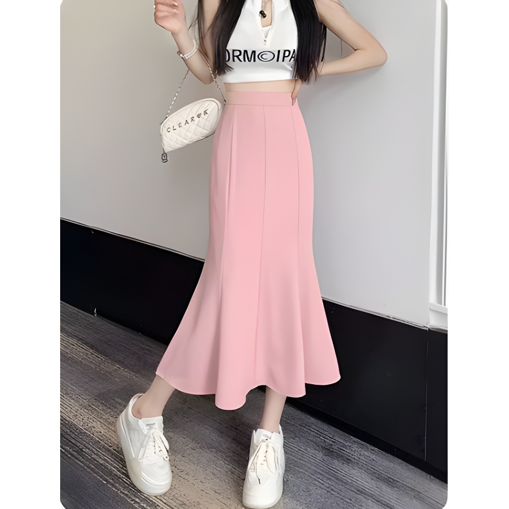 Chân Váy Đuôi Cá Dáng Dài 1 lớp 68cm, Chất Liệu Vitex Cao Cấp_Chân Váy Công Sở_CV21