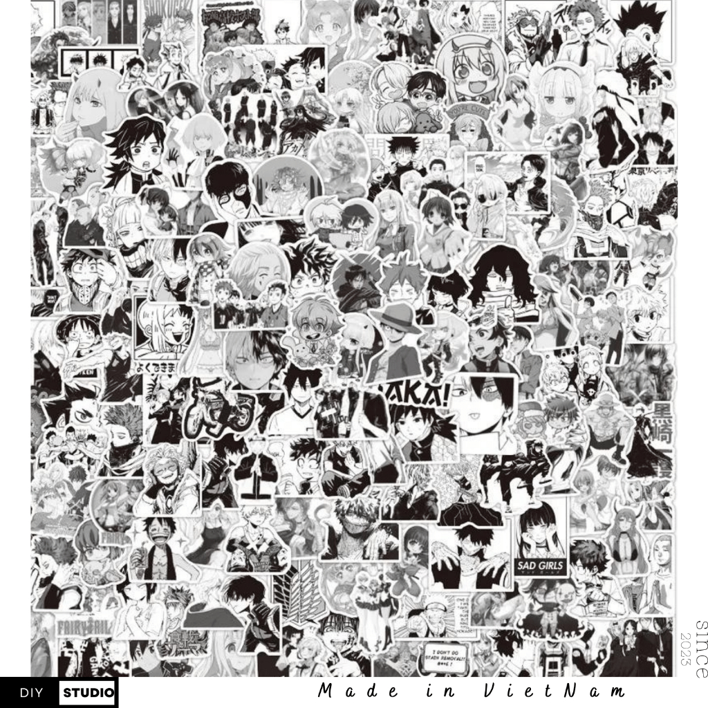 Set 200 / 50 / 30 Miếng Dán Sticker Hình Anime tổng hợp cực đẹp