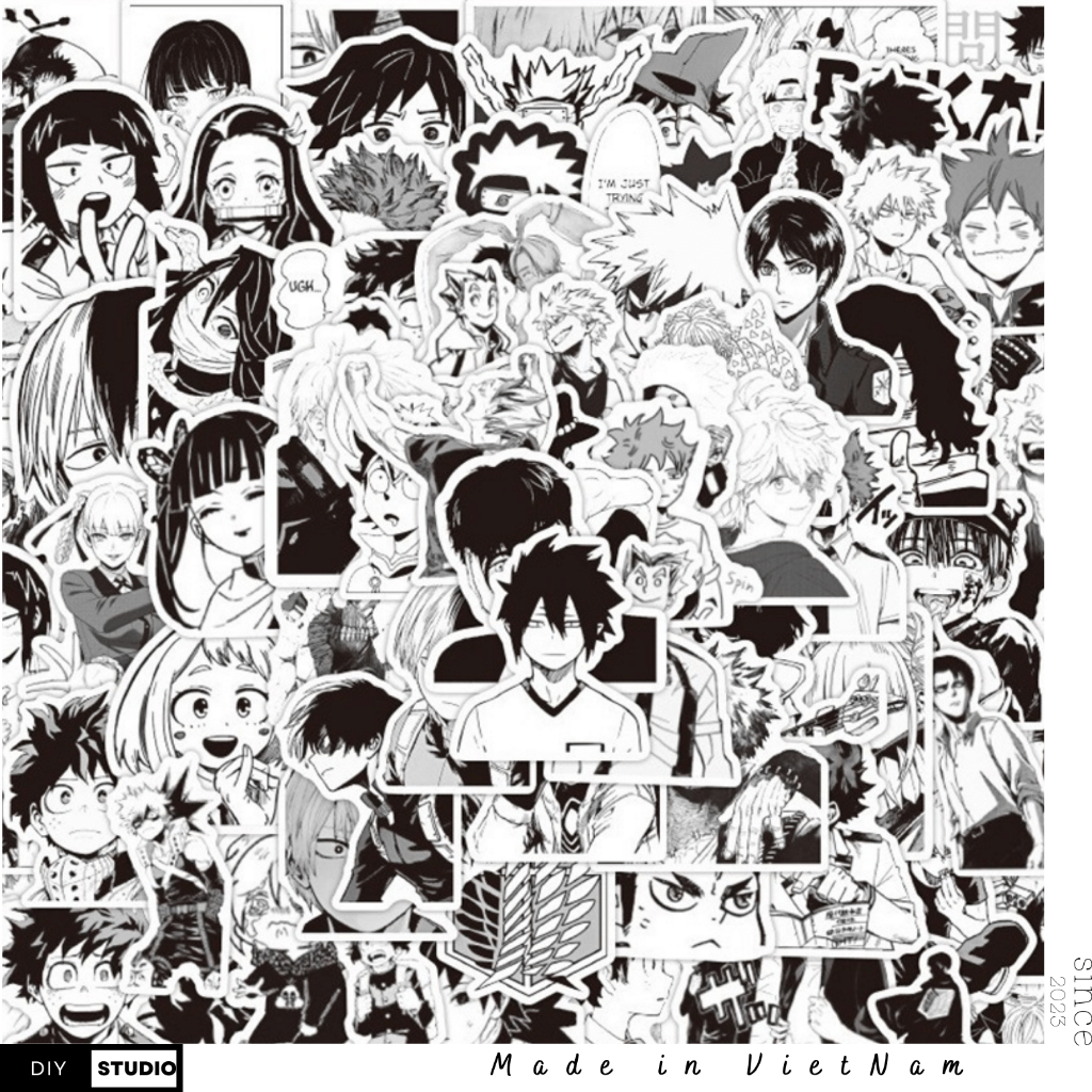 Set 200 / 50 / 30 Miếng Dán Sticker Hình Anime tổng hợp cực đẹp
