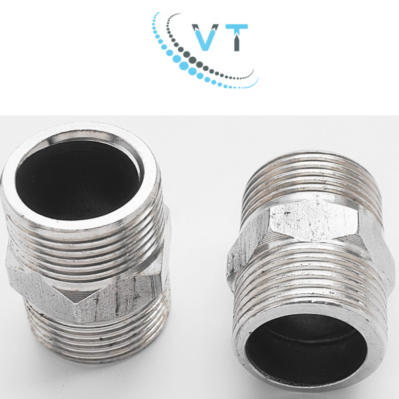 NỐI HAI ĐẦU REN, KÉP INOX 304 PHI 13mm - 17mm - 21mm - 27mm - 34mm