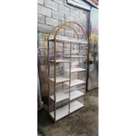 [Kho kệ cho shop] Kệ khung sắt mặt ván gỗ phủ melamin chống trầy  trưng đồ shop giày dép, mỹ phẩm, phụ kiện shop VNS-037 — ảnh 7