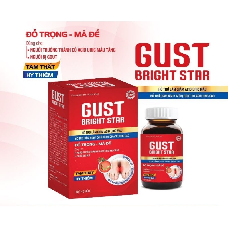 viên GUST BRIGTH STAR_ thống phong, gout, tăng acid uric | Shopee Việt Nam