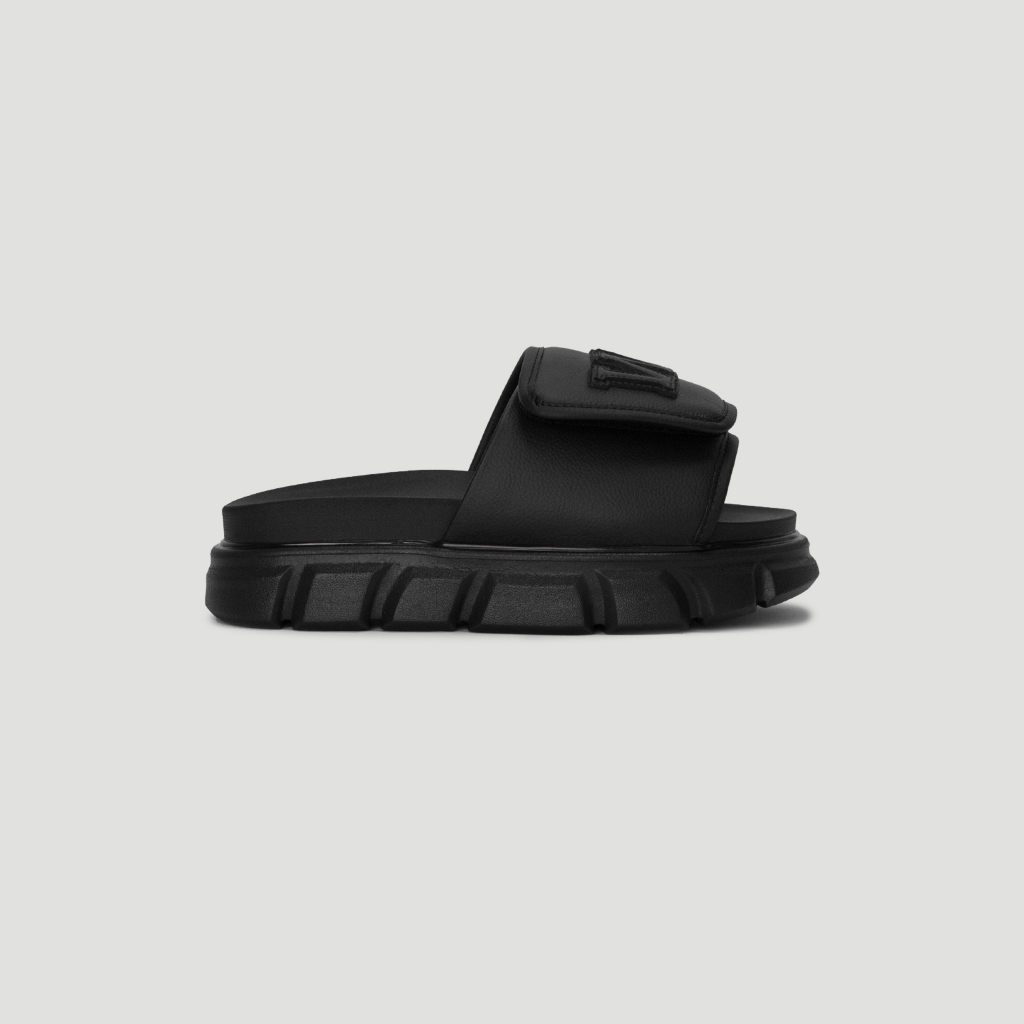 Ảnh Dép Nam Nữ Tăng Chiều Cao THEWOLF W SLIDE SANDAL - BLACK 1