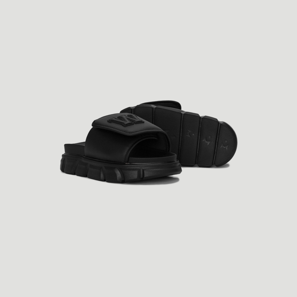 Ảnh Dép Nam Nữ Tăng Chiều Cao THEWOLF W SLIDE SANDAL - BLACK 2
