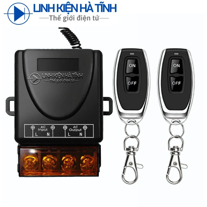 Bộ công tắc điều khiển từ xa 100m 2 remote 2.5KW 30A/220V bộ điều khiển từ xa điều khiển máy bơm từ xa