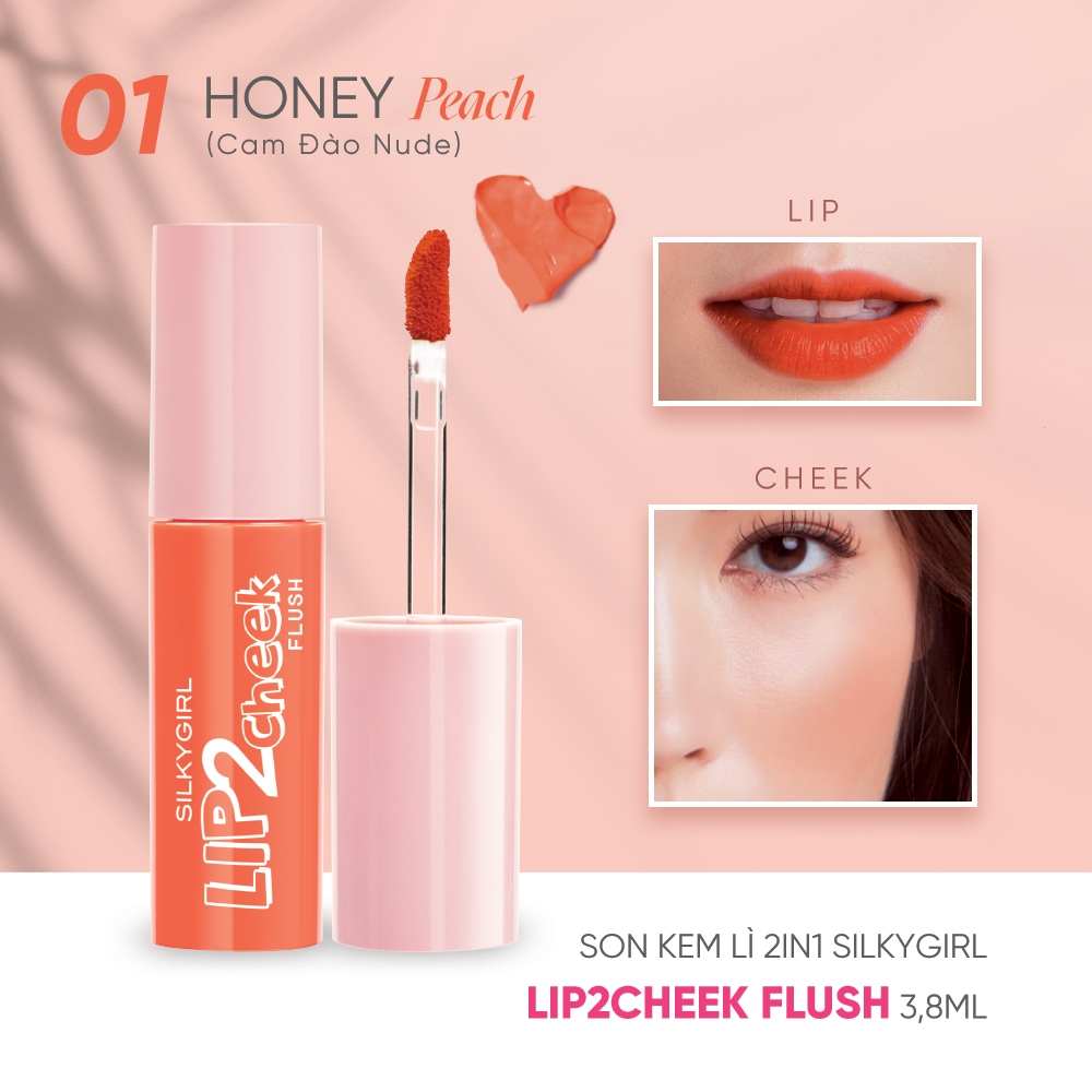 Ảnh Son Kem Lì 2in1 Silkygirl Lip 2 Cheek Flush 3,8ML - Mua 1 tặng 1 2