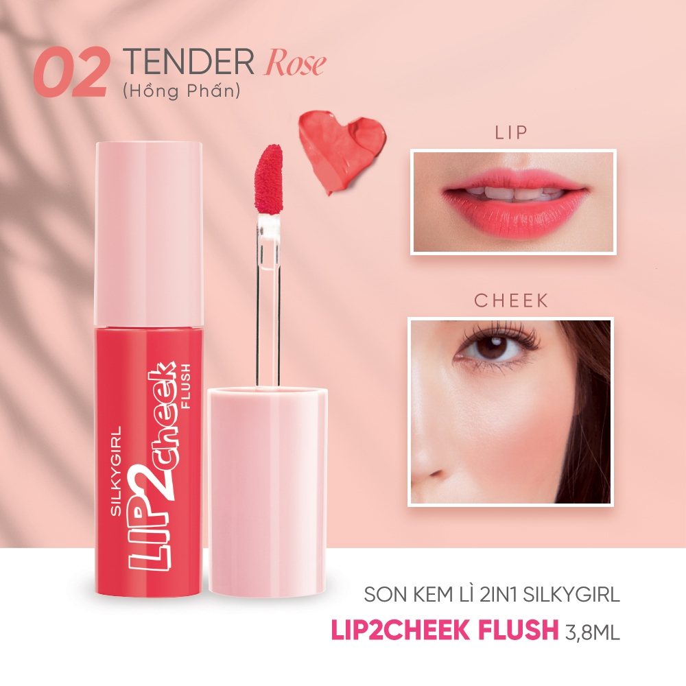 Ảnh Son Kem Lì 2in1 Silkygirl Lip 2 Cheek Flush 3,8ML - Mua 1 tặng 1 3