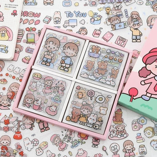 Sticker Happy Day cute - hình dán phong cách Hàn Quốc - chống nước