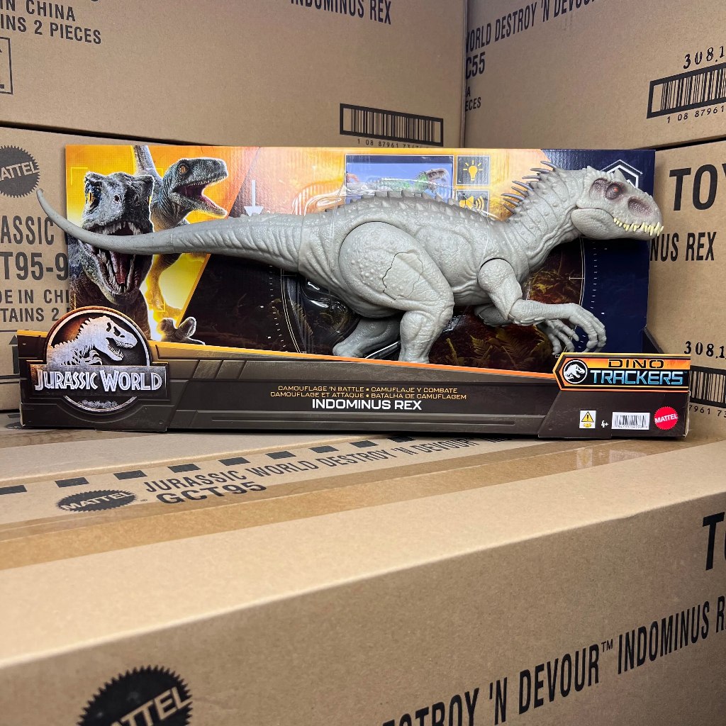 Mattel Jurassic World – Indominus Rex Camouflage 'N Battle – Figurine Dino Tracker – Dès 4 Ans