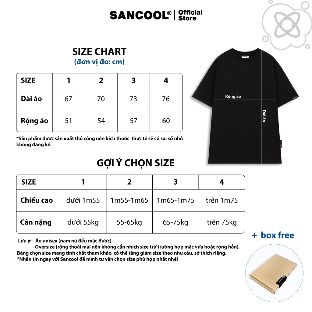 Áo Thun Sancool Unisex Premium 100% Cotton 250gsm thumbnail 4