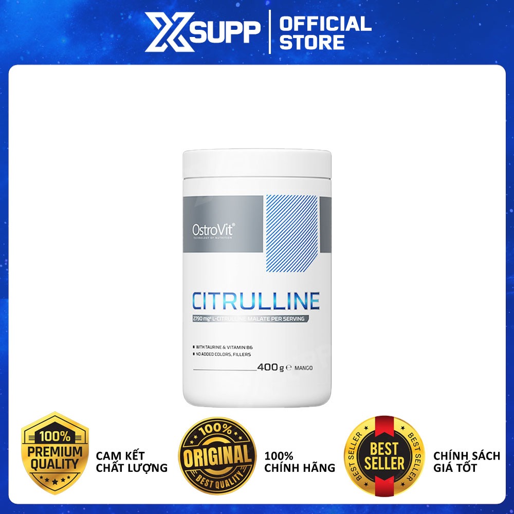OSTROVIT CITRULLINE -  PUMP CƠ TRONG TẬP LUYỆN (400 GRAMS)