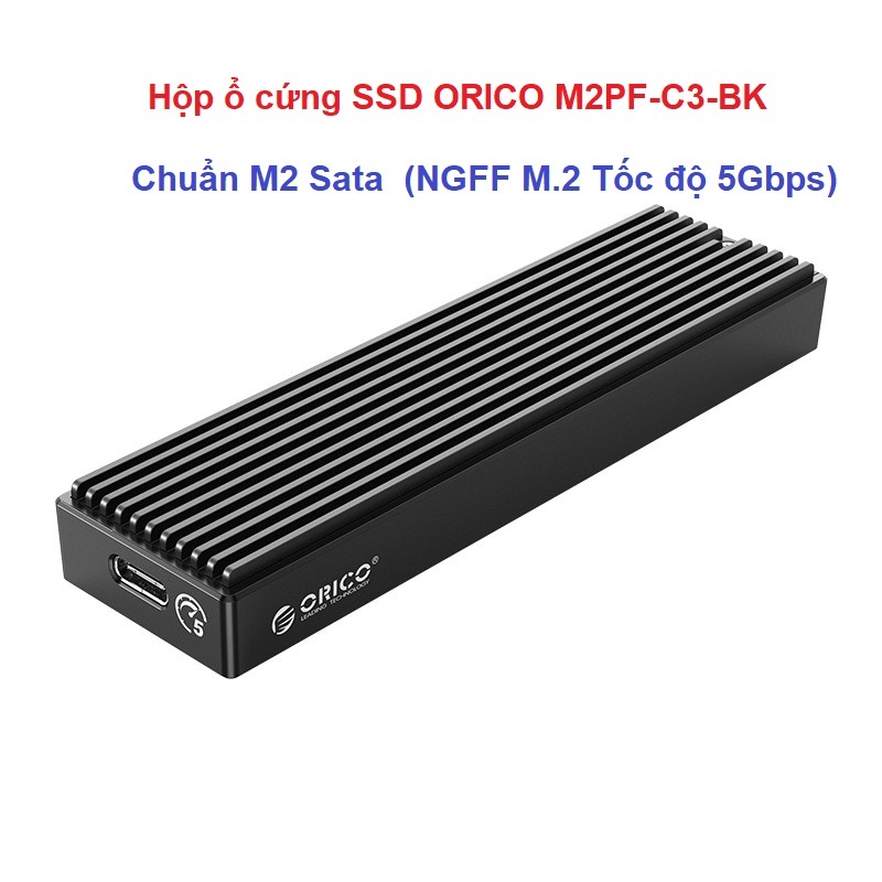 Hộp ổ cứng SSD M2 Sata ORICO M2PF-C3-BK (NGFF M.2 Tốc độ 5Gbps ...