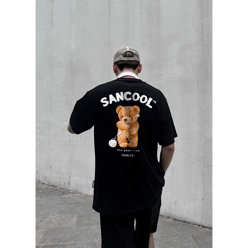 Áo Thun Sancool Unisex Premium Cotton 250gsm Bear Fix Your Own thumbnail 4
