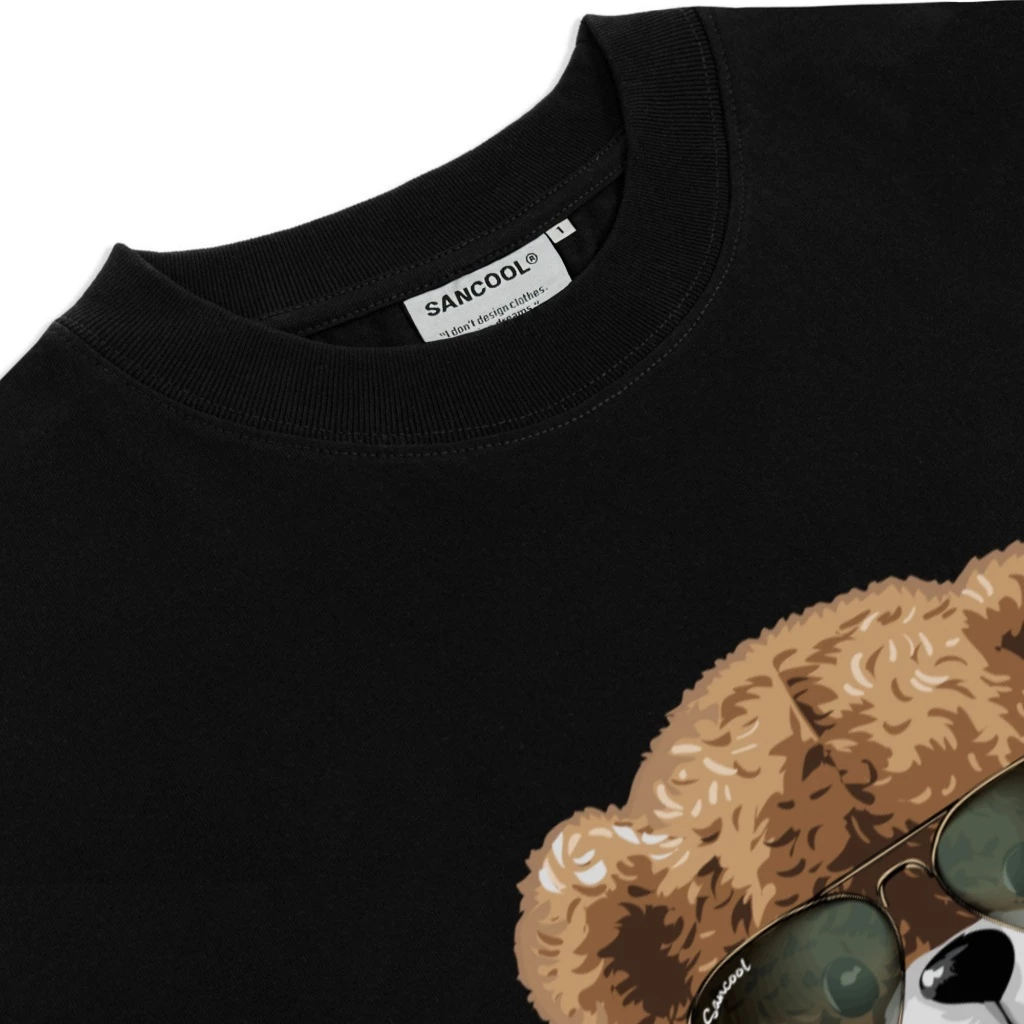 Áo Thun Sancool Unisex Premium Cotton 250gsm Teddy Bear Cool thumbnail 3