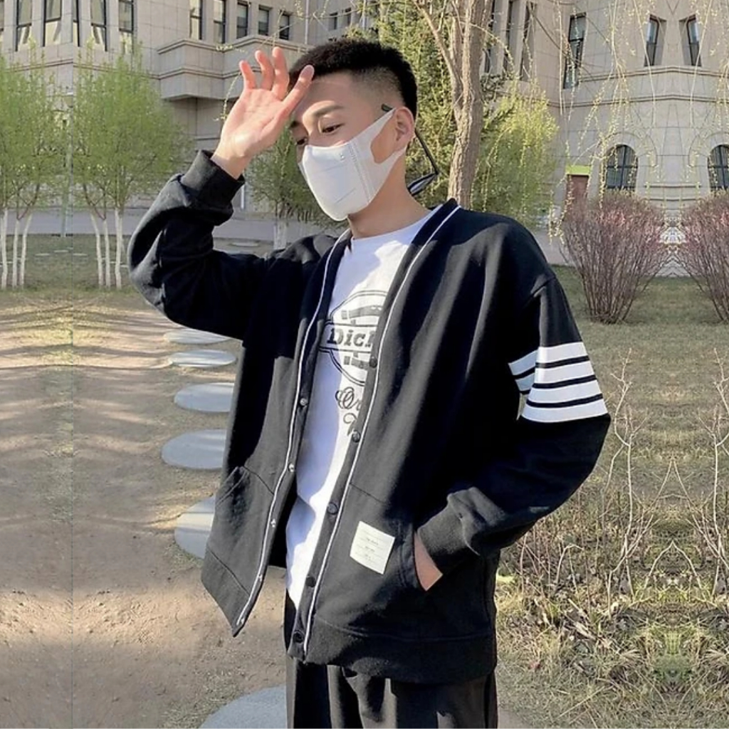 Áo khoác hoodie nỉ Bốn Sọc unisex form rộng chất nỉ ngoại dày dặn cao cấp có khóa kéo oversize dáng thụng - unisex L1