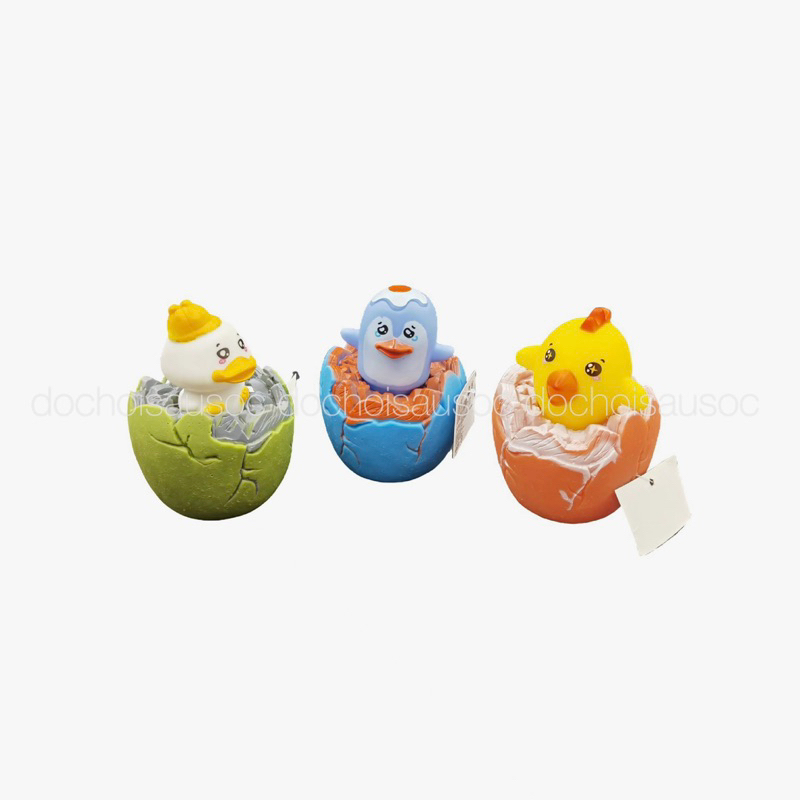 Squishy Mochi Gà Con/Vịt Con/Cánh Cụt Có Đèn, Âm Thanh Kêu Chít Chít Vui Nhộn hộp trứng nở bóp bóp đàn hồi giảm stress