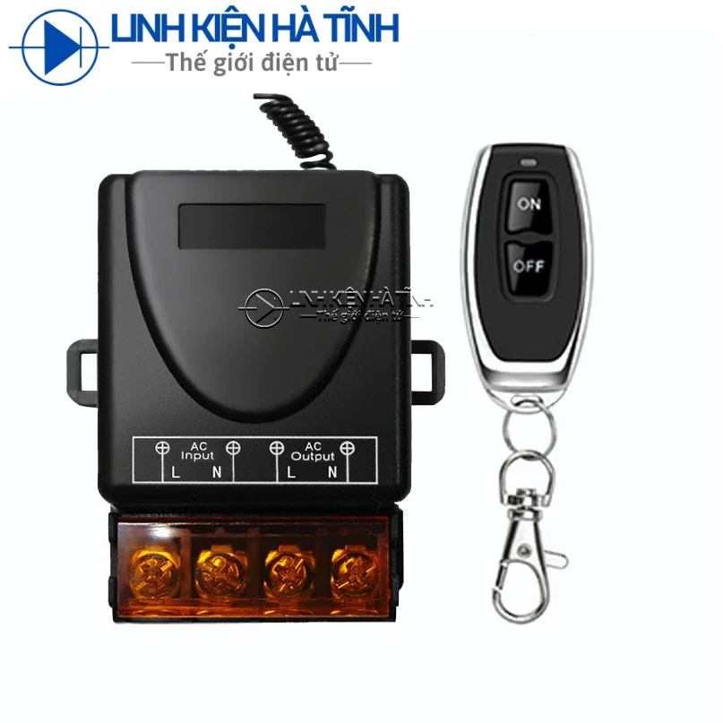 Bộ công tắc điều khiển từ xa 100m 1 remote 2.5KW 30A/220V bộ điều khiển từ xa điều khiển máy bơm từ xa