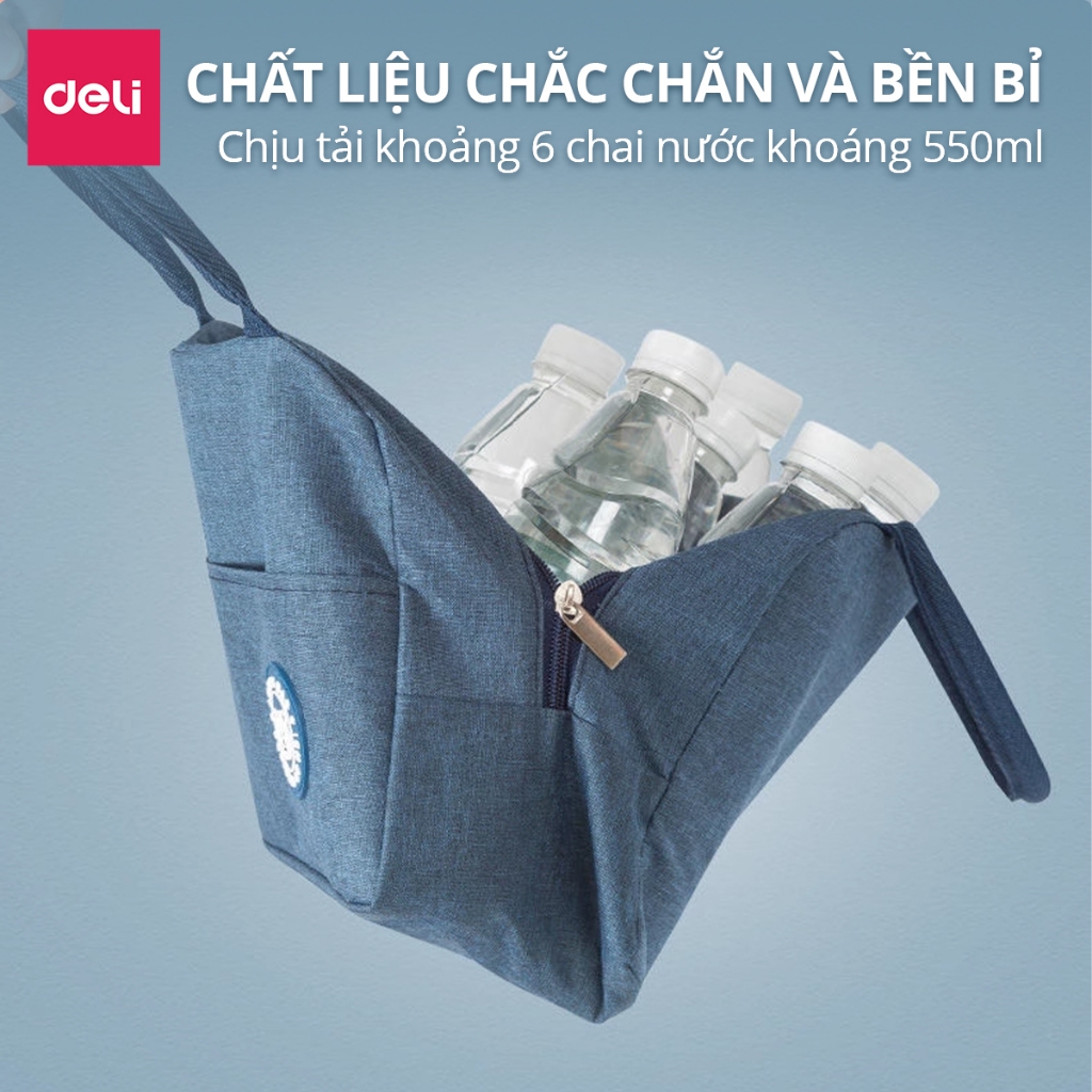 Túi Đựng Hộp Cơm Giữ Nhiệt Chống Thấm Nước Deli, Túi Giữ Nhiệt Đựng Hộp Cơm Văn Phòng Cao Cấp