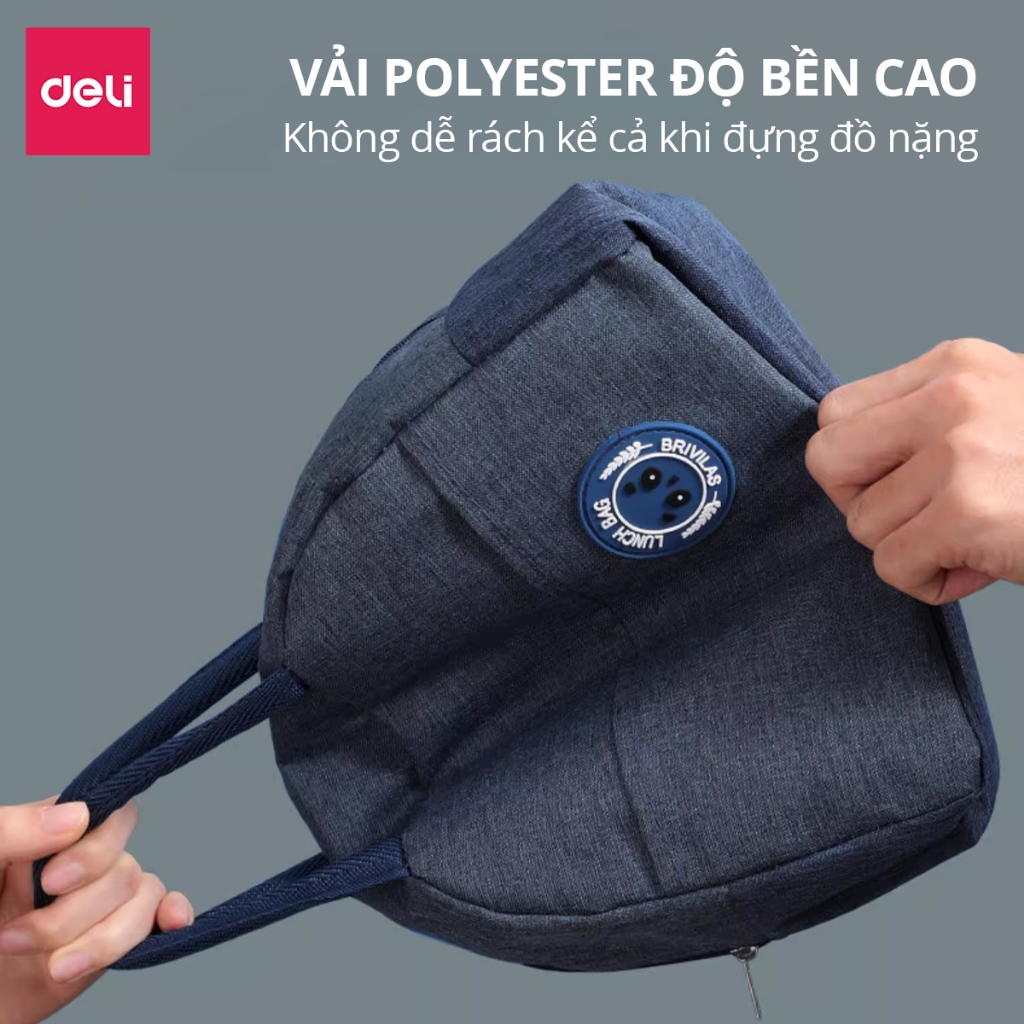 Túi Đựng Hộp Cơm Giữ Nhiệt Chống Thấm Nước Deli, Túi Giữ Nhiệt Đựng Hộp Cơm Văn Phòng Cao Cấp