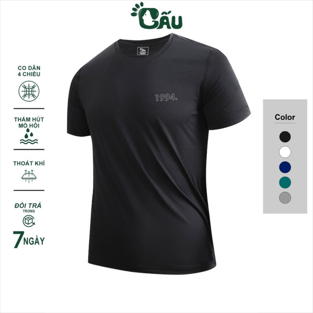 Áo thun Nam Gấu 194 vải thun lạnh co dãn 4 chiều, phong cách thể thao – gym – bóng đá, from slim fit – 1994
