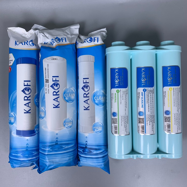 Combo Bộ Smax HP 6.2 Và Lõi Lọc Thô 123 Karofi Dòng LIVOTEC, Smax Pro, Smax Pro V Mới