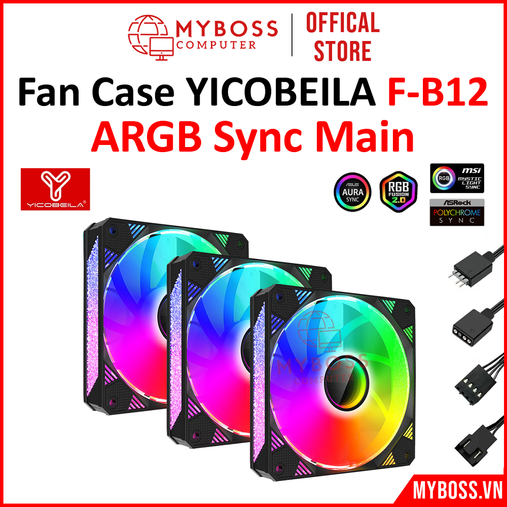 Fan Tản Nhiệt F-B12 Led ARGB Gương Vô Cực Sync Main - Bảo Hành 12 Tháng ...