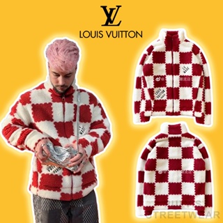 Louis Vuitton X Nigo Jacquared Damier Fleece Blouson Dark Ocean