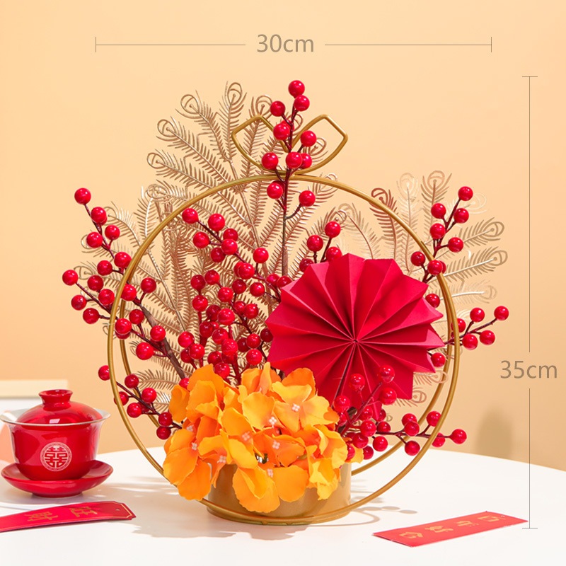 Phụ kiện trang trí decor giỏ quà Tết, làm tháp bánh, trang trí cành đào đông Tết - Kem Shop K236