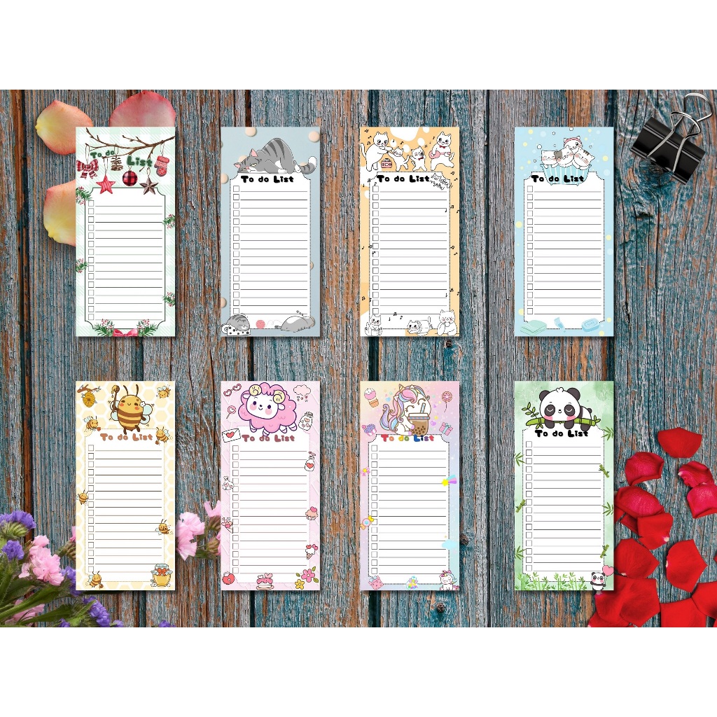 To-do-list tập ghi chú việc cần làm theo ngày, in màu dễ thương, note ...