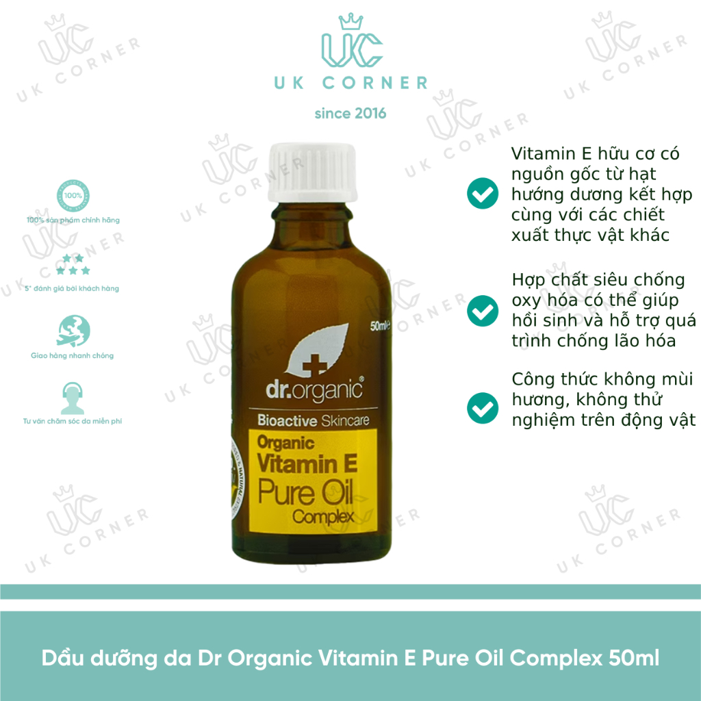 Dầu dưỡng da Dr Organic Vitamin E Pure Oil Complex 50ml Shopee Việt Nam