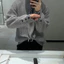 <<Có sẵn>> 021 Áo sweater dệt kim màu xám nút kiểu cổ tròn dài tay phong cách Hàn Quốc dành cho nam trẻ trung cá tính
