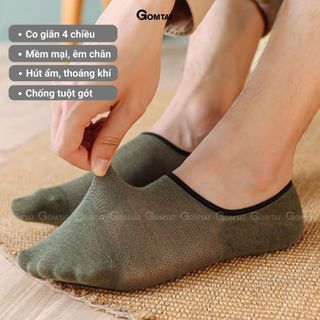 [MUA 2 GIẢM 10%] Combo tất lười nam mang mùa hè GOMTAT, vớ lười chống tuột gót, thoáng khí - MIA-1402