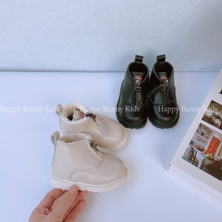 TĂNG 2 SZ Bốt Da Lót Lông Khóa Giữa Mềm Êm Chân Cho Bé Trai Bé Gái Từ 0-3 Tuổi K223