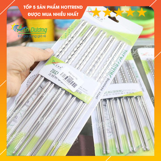 Bộ 5 đôi đũa xoắn inox cao cấp