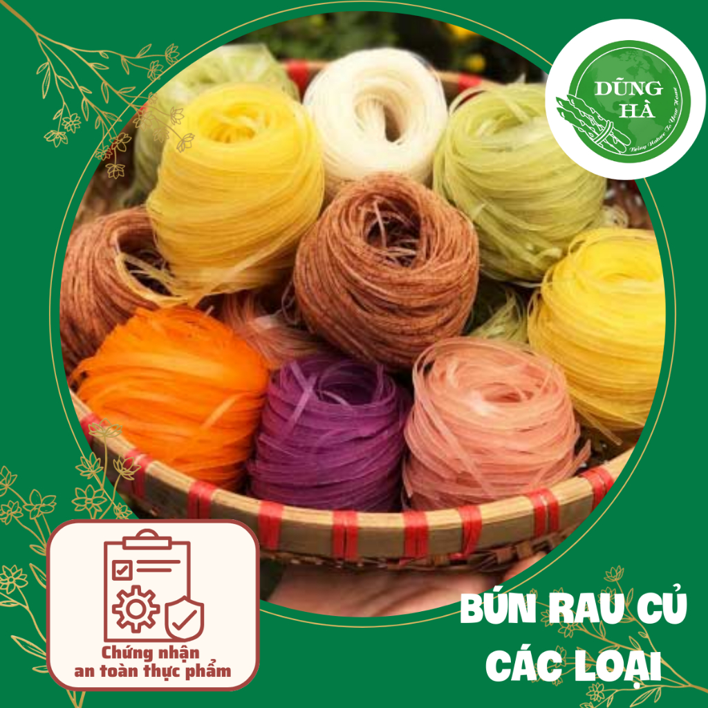 Bún khô rau củ tự nhiên - bún gấc/chùm ngây/lá cẩm/khoai/ngô/gạo/đậu ...