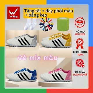 Giày Wika 3 sọc Toni 11Pro chính hãng khâu full đế hỗ trợ đổi size [ Tặng kèm tất dây phối màu băng keo quấn chân ]