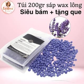 [ Che Tên]  Túi 200gr sáp wax lông cao cấp SIÊU BÁM LÔNG, hạt sáp to tròn tẩy mọi loại lông dễ sử dụng