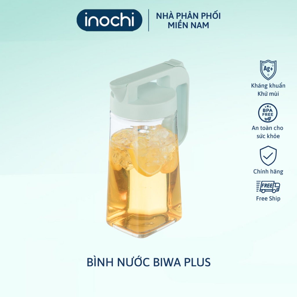 Ảnh Bình nước Biwa Plus inochi. Bình đựng nước sôi, có khóa nắp tiện lợi, bình nhựa không mùi 1