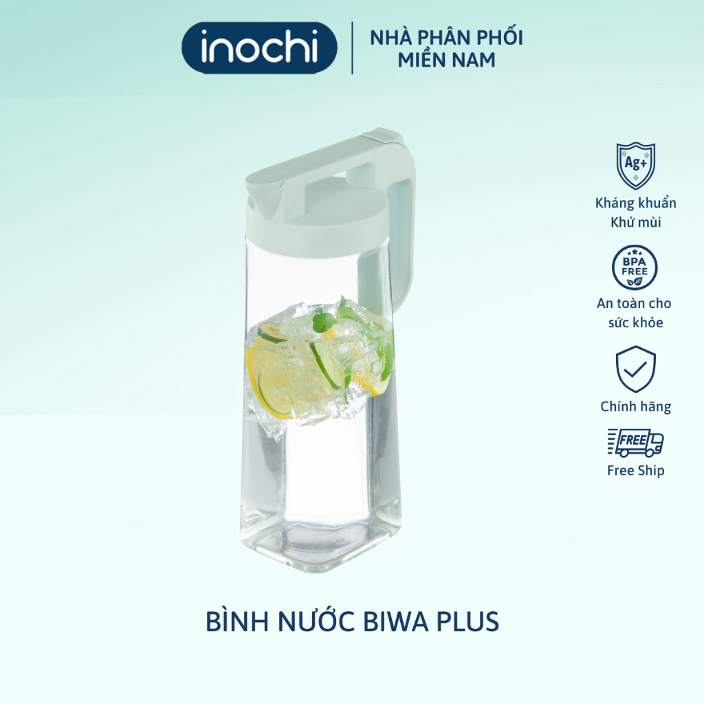 Ảnh Bình nước Biwa Plus inochi. Bình đựng nước sôi, có khóa nắp tiện lợi, bình nhựa không mùi 2