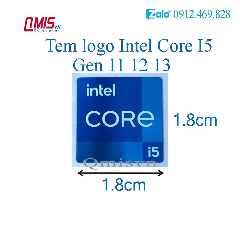 01 CÁi Tem Logo Intel Core I3 I5 I7 I9 Gen 11 Gen 12 Gen 13 Tem Core I Thế Hệ 11 Thế Hệ 12 2942