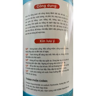 Nước tẩy trắng mốc quần áo Javel nhiều dung tích